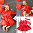 thumbnail image 2 of BemeyourBBs Toddler Baby Girls Valentines Day Outfits Toddler Girls Tutu Dress Spring Clothes Heart Printed Long Sleeves Ruffle Dress with Headband, 2 of 9
