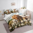 thumbnail image 2 of jejeloiu Highland Cow Daisy Windmill 7-Piece Bedding Comforter Set Kids,Rustic Farm Print King Bedding Sets, 2 of 7