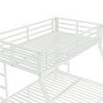 thumbnail image 5 of Miniyam Twin Over Full Metal Bunk Bed with Dual-Side Ladders, Guardrails for Kids and Teens, White, 5 of 7