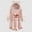 Pink, variant on Long Puffer Coat Women Woman's Casual Christmas Printing Plush Buttons Long Sleeved Hooded Plush Coat Top Long Coat Warm Coats for Women