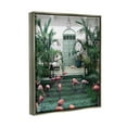 thumbnail image 3 of Stupell Industries Tropical Flamingo Pool Resort Graphic Art Luster Gray Floating Framed Canvas Print Wall Art, Design by Ziwei Li, 3 of 6
