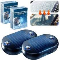 Anti-Freeze Electromagnetic Car Snow Removal Device, 2026 New Portable Solar Electromagnetic Molecular Interference Freeze and Snow Remover Instrument for Ice and Snow Scraping(2pcs)