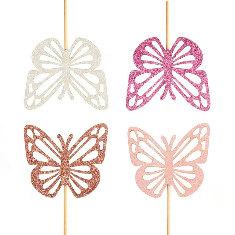 Fogcroll 18Pcs/Set Butterfly Cake Toppers Realistic Vivid Image