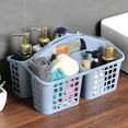 thumbnail image 3 of Tahtuvzn Separated Portable Bath Toiletries Storage & Organization, Plastic, Blue, 11.81x7.87x5.12in, 3 of 6
