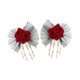thumbnail image 5 of Pinzas para el pelo para Halloween, decoración de horquilla, vestido elegante, pasadores para el pelo, mano esqueleto, mandíbula para el pelo, disfraz Rojo, 5 of 8