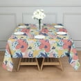 thumbnail image 4 of Christmas Square Tablecloth 52x52 Inch – Waterproof Polyester Printed Table Cover, Wrinkle Resistant & Washable for Kitchen Dining Picnic Party Decor, Single-v4-15, White, 4 of 6