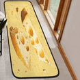thumbnail image 6 of CURLYOOT Cartoon Cheese Runner Rug 2'x6' Washable Kitchen Runner Rug Indoor Non Slip Laundry Rugs Floor Carpet for Hallway Kitchen Entryway Bedroom Living Room, 6 of 9