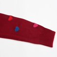 thumbnail image 7 of Telankuip Womens Colorful Heart Printed Sweaters Long Sleeve Crew Neck Knitted Casual Pullover Sweater for Valentine's Day Outfits Relaxed Fit Lightweight Soft Comfy Stylish Tops Red XL, 7 of 7