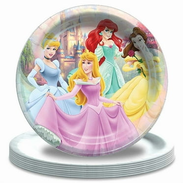 Princess Paper Plates Birthday Decorations Party Supplies Tableware Disposable Dinnerware