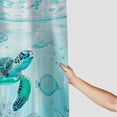 thumbnail image 3 of Orinice  Sea Turtle Shower Curtain Blue Ocean Life Bath Curtain Watercolor Coral Beach Bathroom Curtain Underwater Jellyfish Seashell Bath Curtain Waterproof Fabric Shower Curtain with Hooks, 69x72, 3 of 7