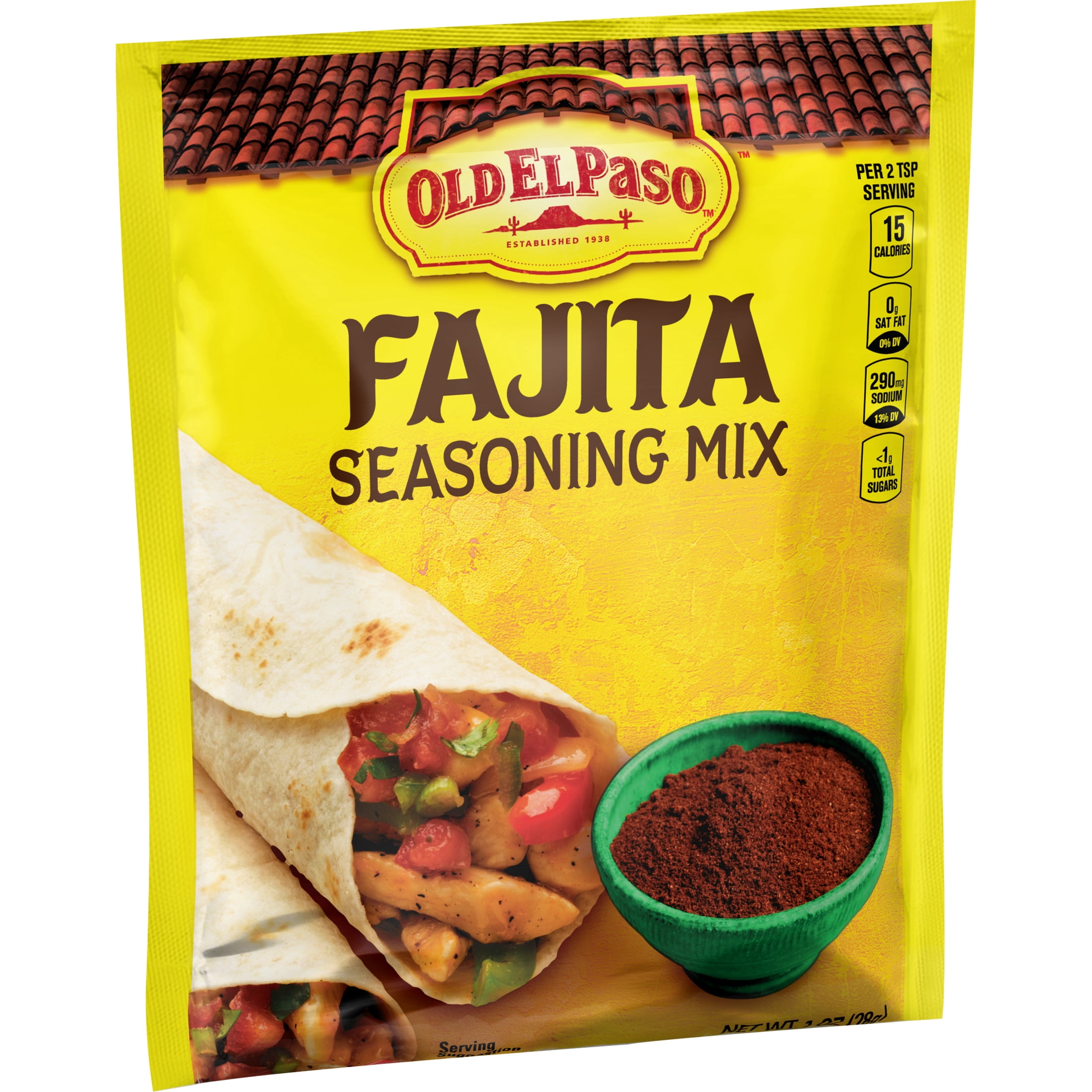 (32 pack) Old El Paso Fajita Seasoning Mix, Meal Prep, Spices and Seasonings, 1 oz Packet