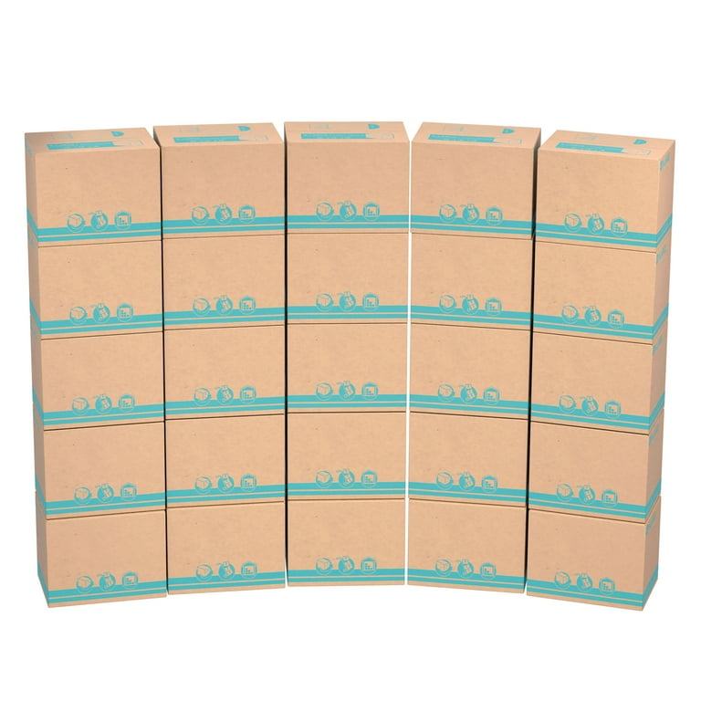 Basics Moving Boxes - Medium, 18 inch x 14 inch x 12 inch, 20-Pack