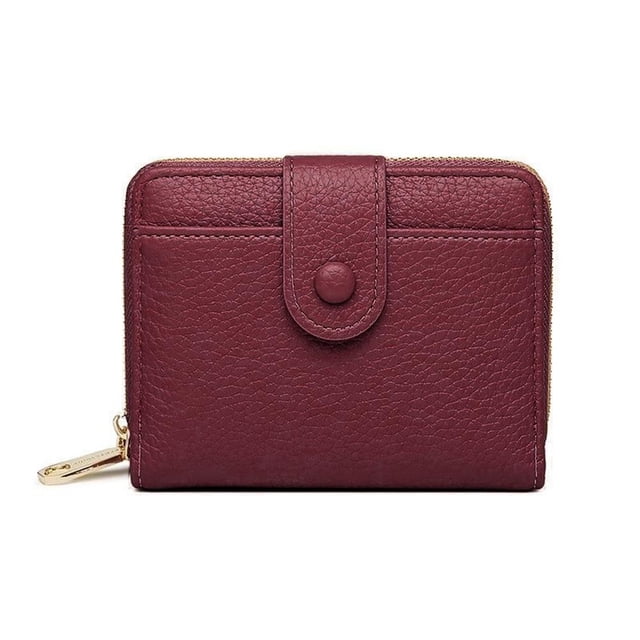 Multi-slots Pu Wallet Fashion Vintage Card Holder Simple Large Capacity Trendy Short Purse For Women