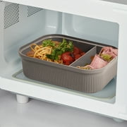 Mainstays Food Storage Bento Container, Rectangle, Gray, 42oz Capacity, A Practical Choice for School Lunches and Activities