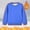 Blue, variant on Bnwani Kids Pullover Sweatshirts Fashion Crew Neck Long Sleeve Fleece Warm Cotton Casual Sportswear Cute Solid Blue Size 2-3t