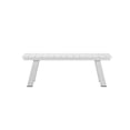 thumbnail image 2 of Pemberly Row Modern Style Aluminum and Polyresin Bench in White Finish, 2 of 2