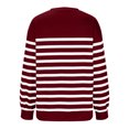 thumbnail image 4 of cfhntfmh Oversized Sweatshirt for Women Fall Baggy Striped Long Sleeve Basic R-Shirts Casual Crewneck Pullover Tops, 4 of 7