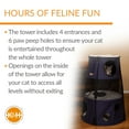 thumbnail image 4 of K&H Pet Products Multi-Cat Kitty Tower Classy Dark Denim Activity Center 3 Story, 4 of 9