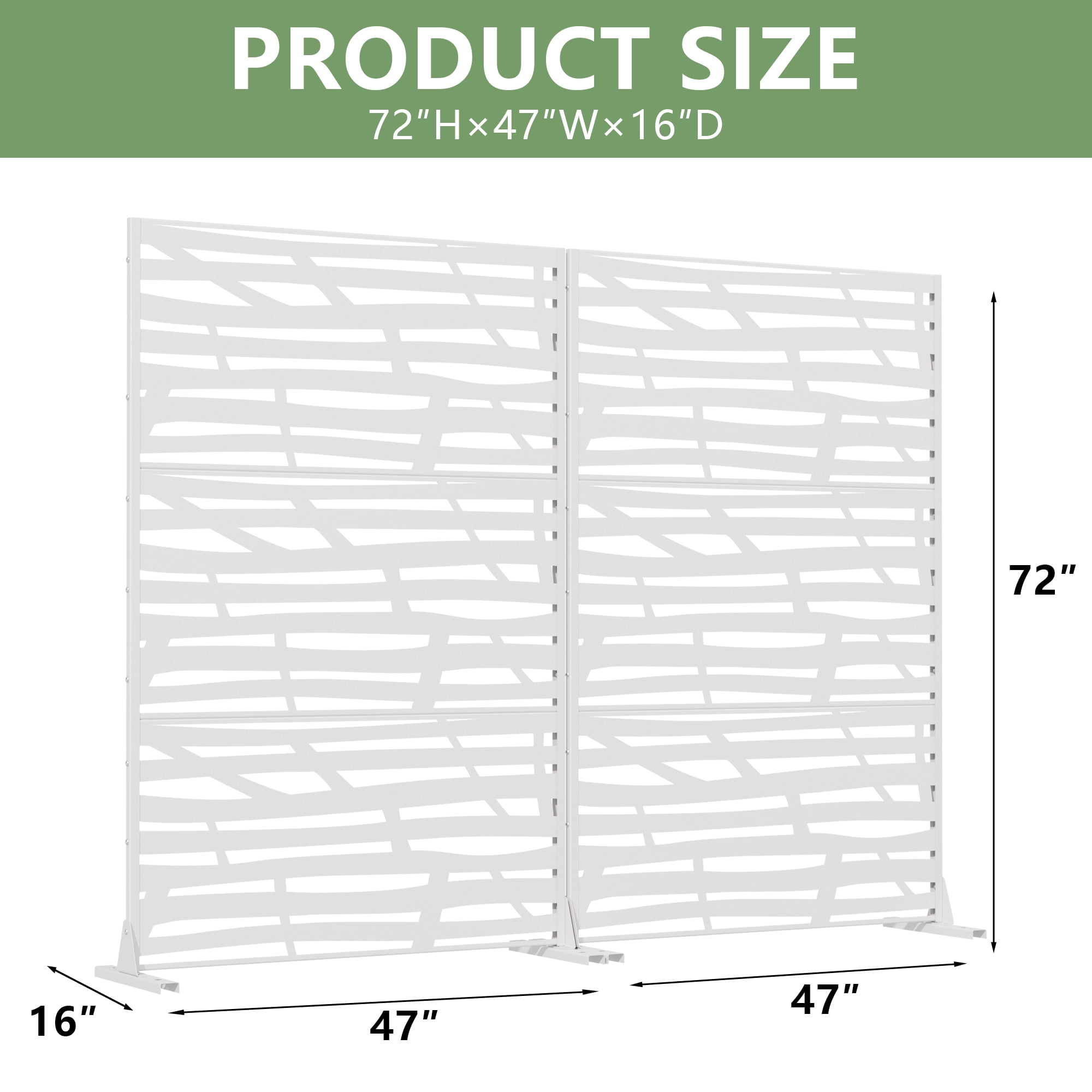 Metal Privacy Screen Fence Panel with Stylish Pattern