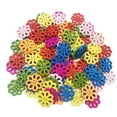 thumbnail image 6 of 100pcs Wooden 4 Holes Buttons Colorful Flower Button For Sewing Scrapbooking, 6 of 7