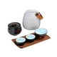 thumbnail image 5 of Juego de Té Portátil para Viajes, Tetera de Cerámica con 3 Tazas para Acampar en RV Al Aire Libre, 5 of 9