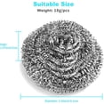 thumbnail image 5 of ZHUYING 20Pcs Steel Wool Scrubber Pads for Cleaning Dishes, Pans, Pots, Ovens, Grills, Sinks - Stainless Steel Scrubbers for Kitchen, 20 Pack, 5 of 8