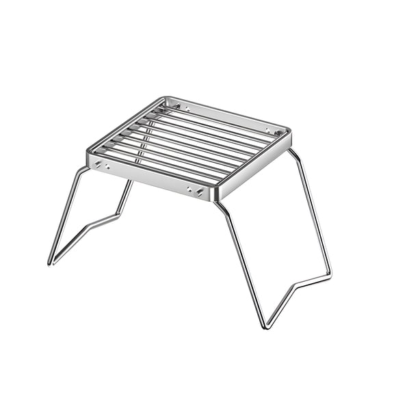 HIBIBUD Folding Campfire Grill,Stainless Steel Grill Grate for Gas Stove,Portable Grill Grid for Backpacking/Camping/Hiking/Picnic/Traveling/Fishing