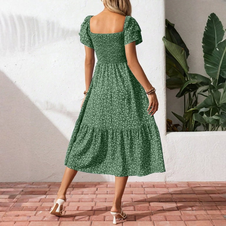 formal dresses for women pink Zapaka Women Pink Wedding Guest Dress with Ruffle Sleeves A Line V Neck Pleated Chiffon Long Formal Dress, Pink / US12