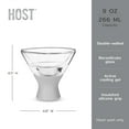 thumbnail image 6 of Host Glass Freeze Martini Glasses, Cooling Cups, 9 oz Set of 2, Gray, 6 of 9
