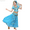 Sky Blue, variant on Kids Girls Belly Dance Sequin Indian Dance Halloween Wear Carnival Sets Sequined Dance Outfits Size Red 5-6 Years