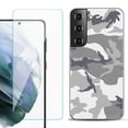 thumbnail image 1 of Slim-Fit TPU Fashion Phone Case for Samsung Galaxy S22 5G, with Tempered Glass Screen Protector, by OneToughShield ® - Urban Camo, 1 of 4