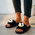 thumbnail image 3 of Iyufng Women's Cute 3D Big Eye Cartoon Fuzzy Plush Slippers Soft Fluffy Open Toe Casual Indoor House Slide Sandals, 3 of 7