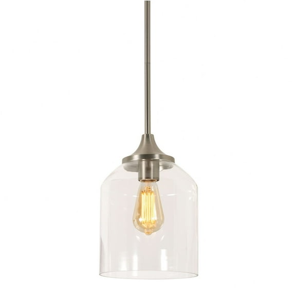 AFX William 8" Pendant Light Satin Nickel