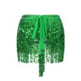 thumbnail image 6 of Coduop Women Belly Skirt,Sequined Fringe Miniskirt,Mini Skirt for Dance Performance,Rave Party, 6 of 9