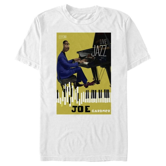 Men's Soul Joe Jazz Piano  Graphic Tee White Small