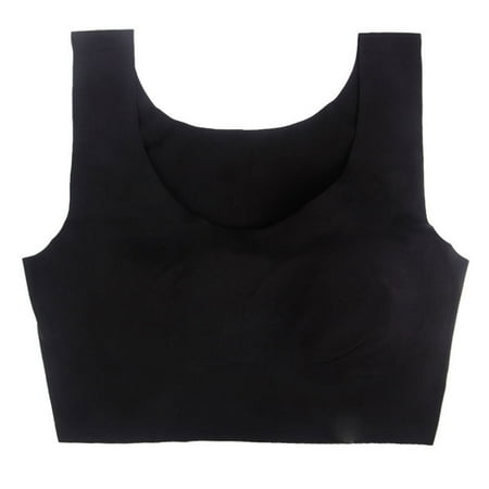 

Sofullue Women Plus Size Seamless Sleep Bra Comfy Daily Wire Free Stretchy Underwear Yoga Sport Shockproof Tank Vest Crop Top with Removable Pads M-6XL