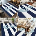 thumbnail image 6 of Navy Blue Stripe Nautical 6x9 Area Rugs, Aqua Anchor Summer Coastal Non-Skid Rubber Backing Large Rectangle Rugs - Living Room Bedroom Home Office, Indoor Floor Mat Carpets Washable Rug, 6 of 9