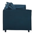 thumbnail image 4 of Modway Avalon Housse de Sofa Moderne en Bois et Tissu, Bleu Azur, 4 of 13
