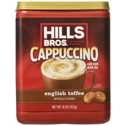 Hills Bros Cappuccino English Toffee 16oz 16 Ounce (Pack of 1)