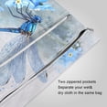 thumbnail image 3 of 2 Pack Wet Dry Bags,Realistic Blue Dragonfly Print Waterproof Reusable Dual Zipper Bags for Swimwear, Gym Clothes, Toiletries, Baby Diapers, 3 of 8