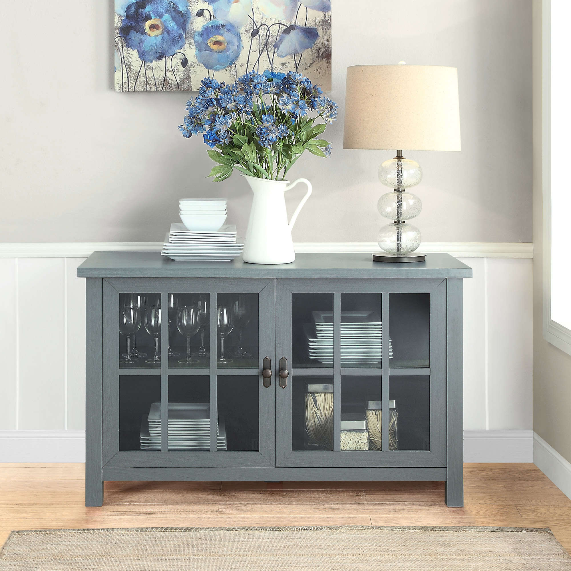 Better Homes & Gardens Oxford Square TV Stand for TVs up to 55", Antique Blue - image 5 of 7