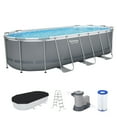 thumbnail image 1 of Open Box Bestway Power Steel 18ft x 9ft x 48in Above Ground Pool Set with Pump, 1 of 11