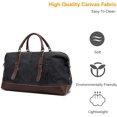thumbnail image 4 of Bolsa de viaje de lona, bolsa de deporte, bolsa de gimnasio, bolsa de playa, bolsa portátil para hombres y mujeres, bolsa de hombro para actividades al aire libre, bolsa cruzada negra, 4 of 5