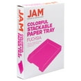 JAM Stackable Paper Trays, Pink, Desktop Document, Letter & File
