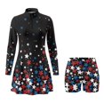 thumbnail image 3 of KEIAHUAN Patriotic Star Women Tennis Dress with Built in Shorts, 3 of 7