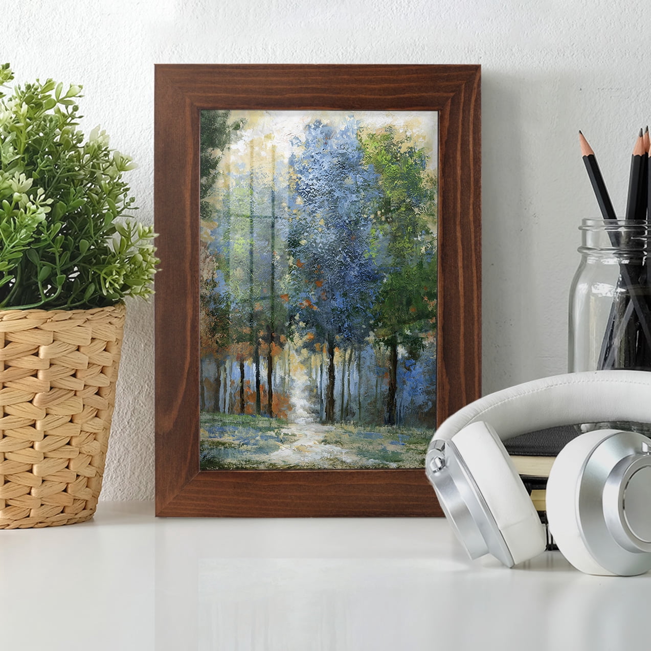 Afternoon Light -Framed Print w/glass-Chestnut