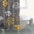 thumbnail image 4 of Dog Paw and Bone Shower Curtain 36"x72" ,Bathroom Decorative Shower Curtains Set with 12 Hooks,Modern Waterproof Washable Shower Curtain, 4 of 6