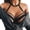 L, variant on Womens Sexy Cage Halter V-Neck Lingerie Bustier Hollow Open Cup Harness Bra Cris
