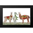 thumbnail image 2 of Medley, Elizabeth 18x13 Black Modern Framed Museum Art Print Titled - Christmas Llamas, 2 of 5
