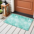 thumbnail image 5 of Marine Life Washable Small Entryway Area Rugs 2'x3', Starfish Shell Coral Gradient Green Ocean Low Pile Throw Rug Non-Slip Sturdy Edge Binding Carpet for Front Door Floor Room Entry, 5 of 9